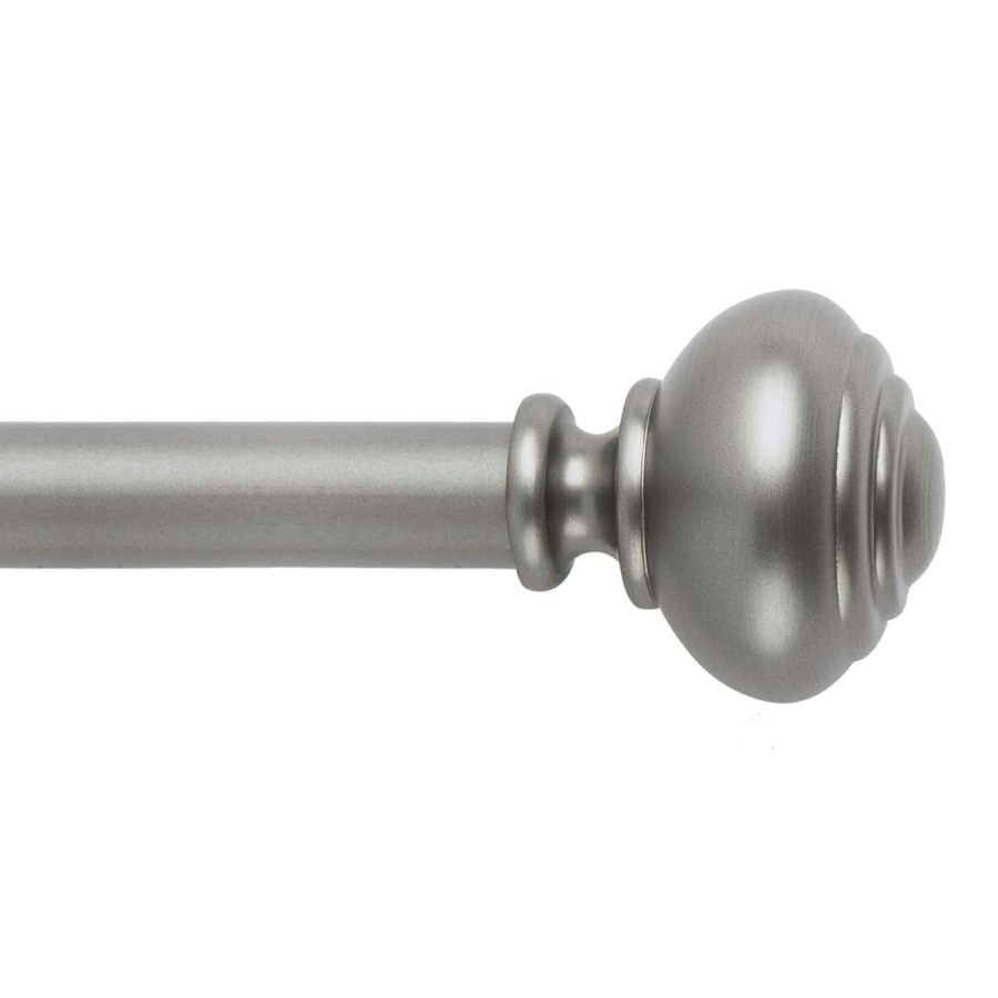 Rugs & Curtains * | 1In Knob Pewter 72-120In Good Quality