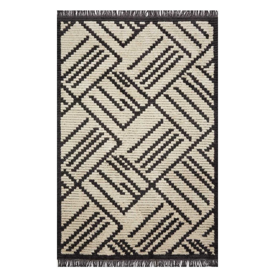 Rugs & Curtains * | (C161) Tracey Boyd Elizabeth Grey & Beige Fringe Area Rug, 5 8 Shop