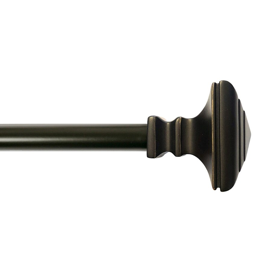 Rugs & Curtains * | Wilson Square 48 -84 Adjustable 3/4 Diameter Curtain Rod, Bronze Finish Reliable Quality