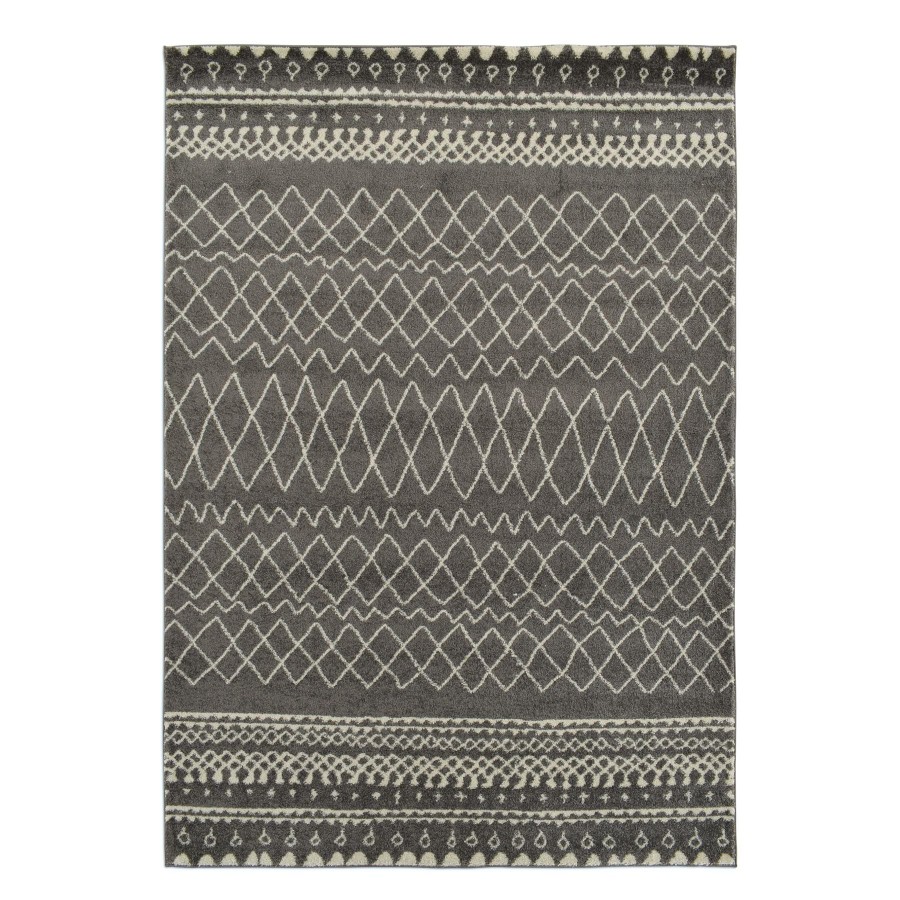 Rugs & Curtains * | (D535) Grey Global Area Rug, 5 7 At Reduced Price