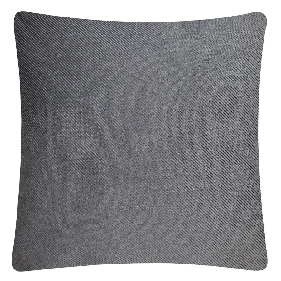 D Cor & Pillows * | Charcoal Grey Diagonal Striped Throw Pillow, 24 Exceptional Design