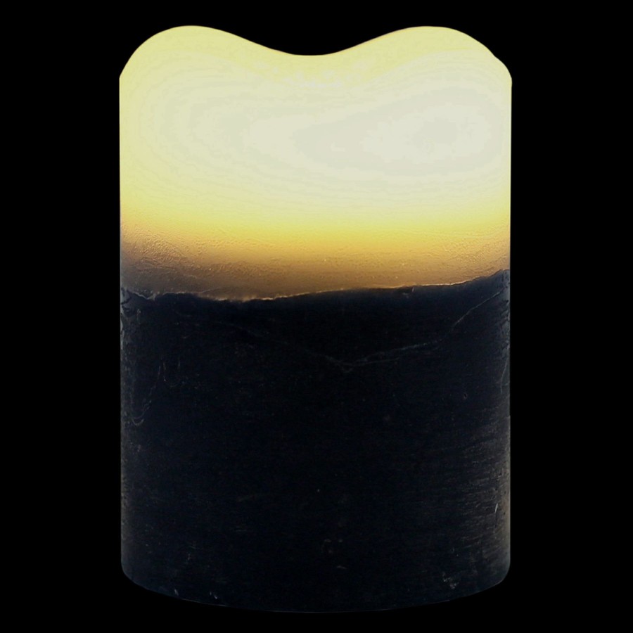 D Cor & Pillows * | 3X4 Led Wax Candle With 6 Hour Timer Dark Blue Ombre At Reduced Price