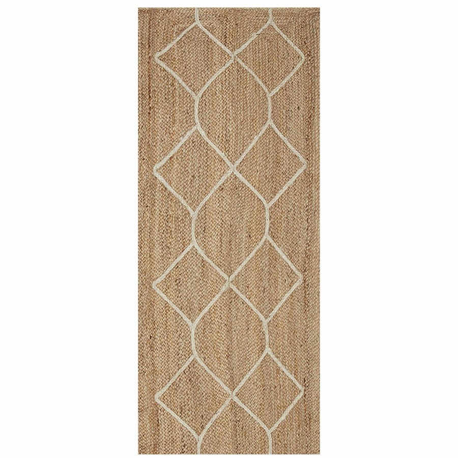 Rugs & Curtains * | (B674) Hannah Jute Overlay Runner, 2 5 Quality Guarantee