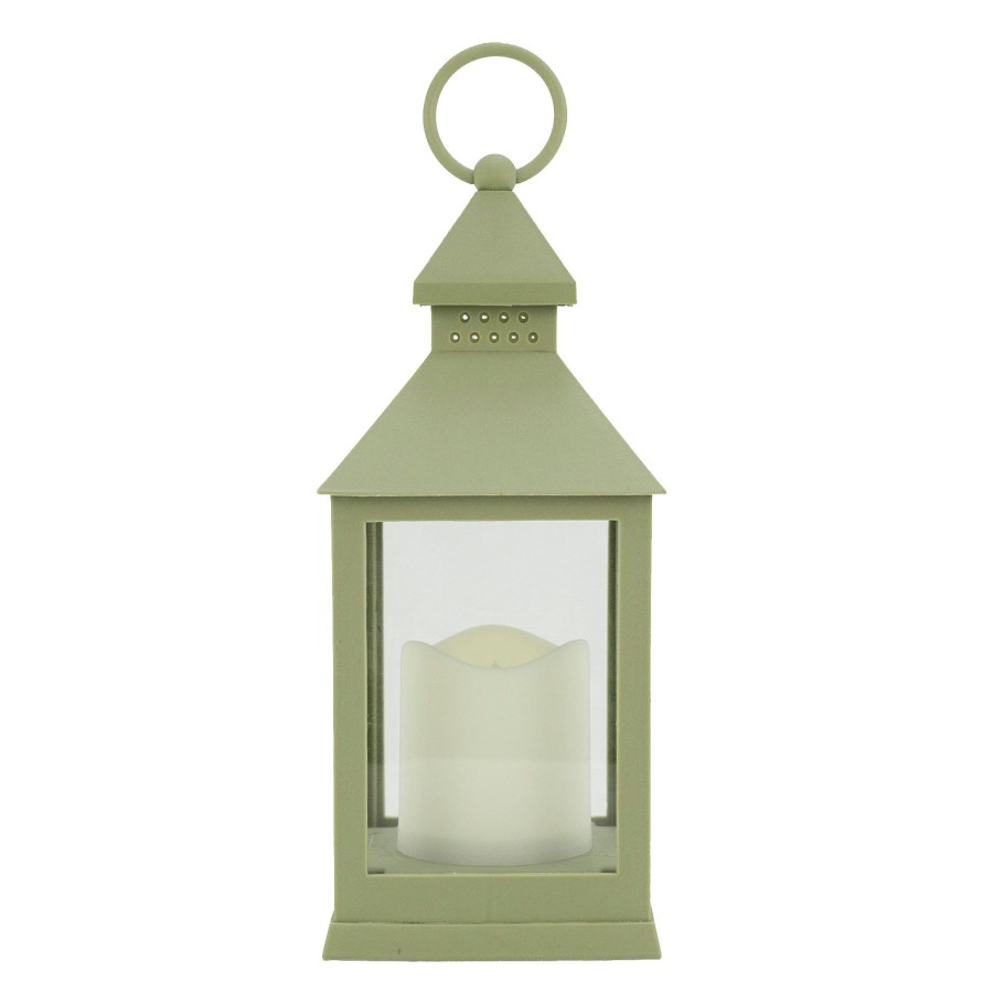 D Cor & Pillows * | Sage Led Lantern, 9.4 Discount Store