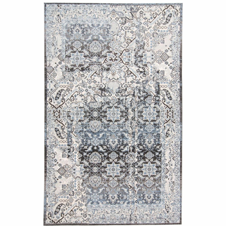 Rugs & Curtains * | (A440) Ainsworth Blue Traditional Design Rug, 5 7 Outlet Sale