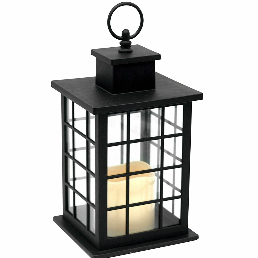 D Cor & Pillows * | Black Led Lantern, 10 At Reduced Price