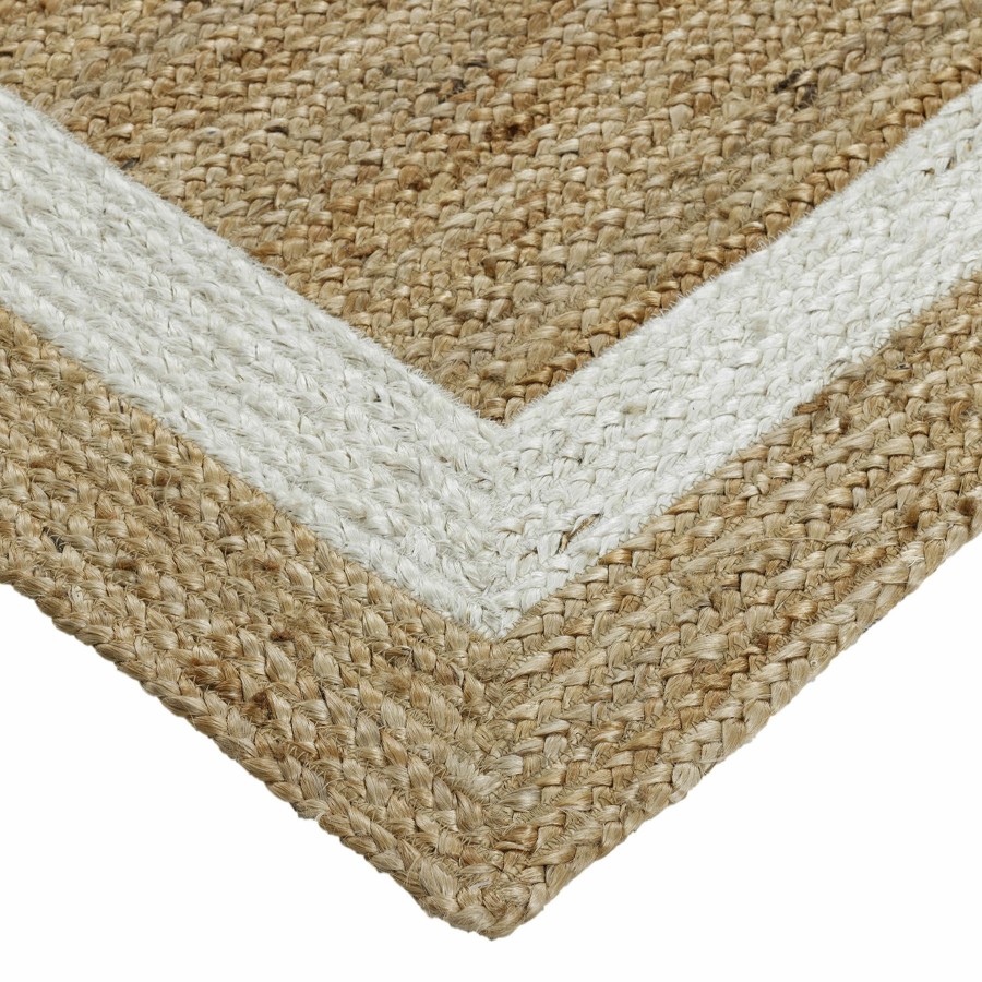 Rugs & Curtains * | (B728) Kinsey Natural Border Runner, 2 7 At Discount Prices