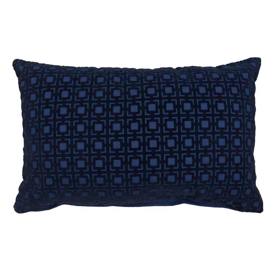 D Cor & Pillows * | Laila Ali Blue Printed Throw Pillow, 12 20 At Low Price