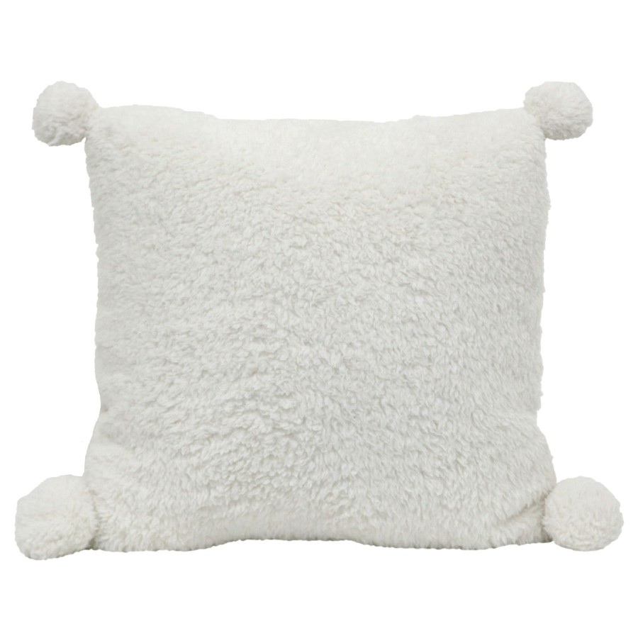 D Cor & Pillows * | Teddy Bear Sherpa Pom-Pom Throw Pillow, 19 Reliable Quality