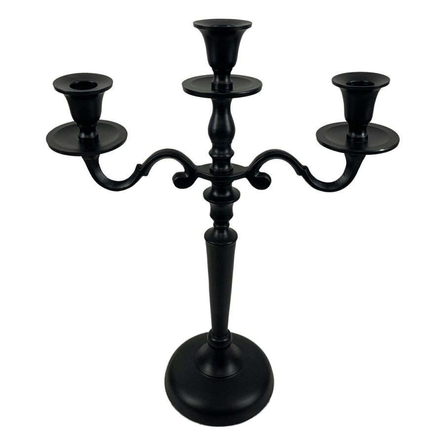 D Cor & Pillows * | Black Candelabra, 14.5 At Discount Prices