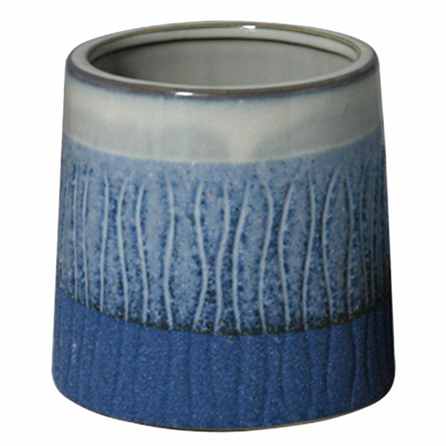 D Cor & Pillows * | Two-Tone Blue Glazed Ceramic Citronella Candle Good Quality