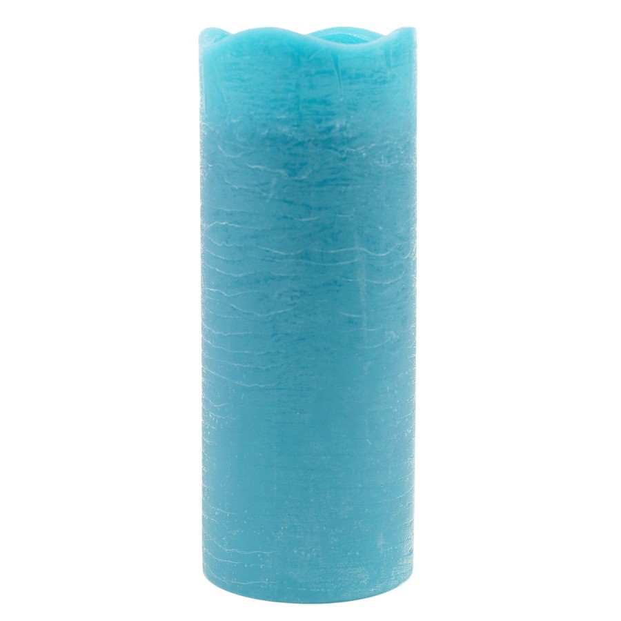 D Cor & Pillows * | 4X10 Led Wax Candle With 6 Hour Timer Blue Fire Sale