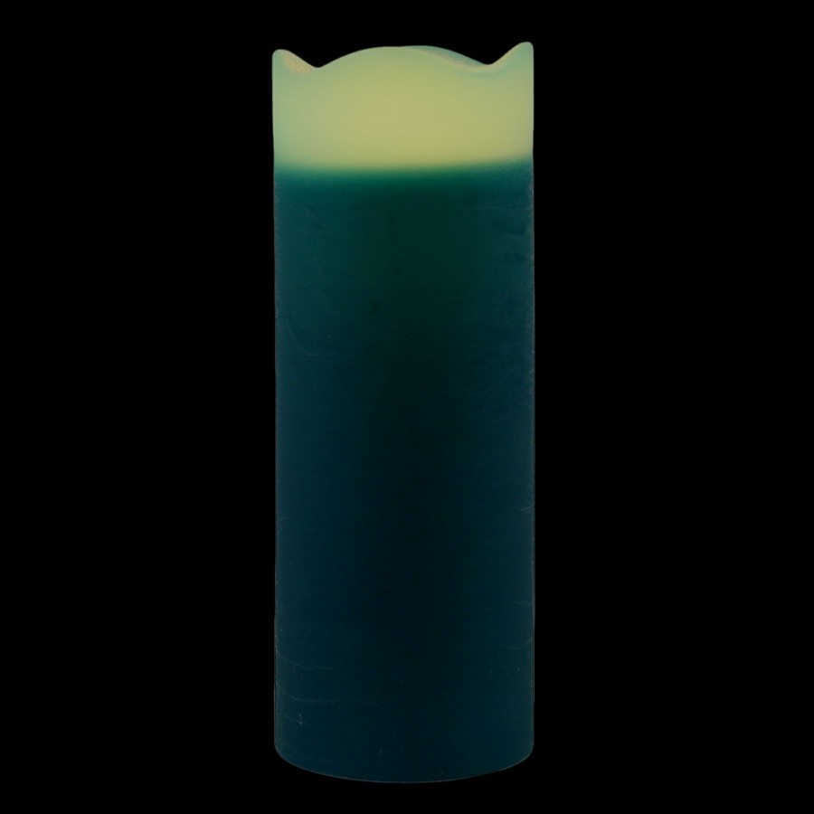 D Cor & Pillows * | 4X10 Led Wax Candle With 6 Hour Timer Blue Fire Sale