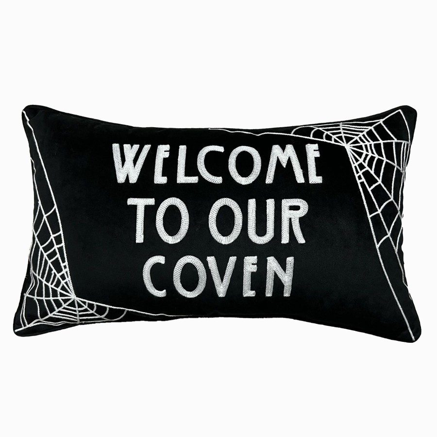 D Cor & Pillows * | Welcome To My Coven Halloween Throw Pillow, 14 24 Premium Product