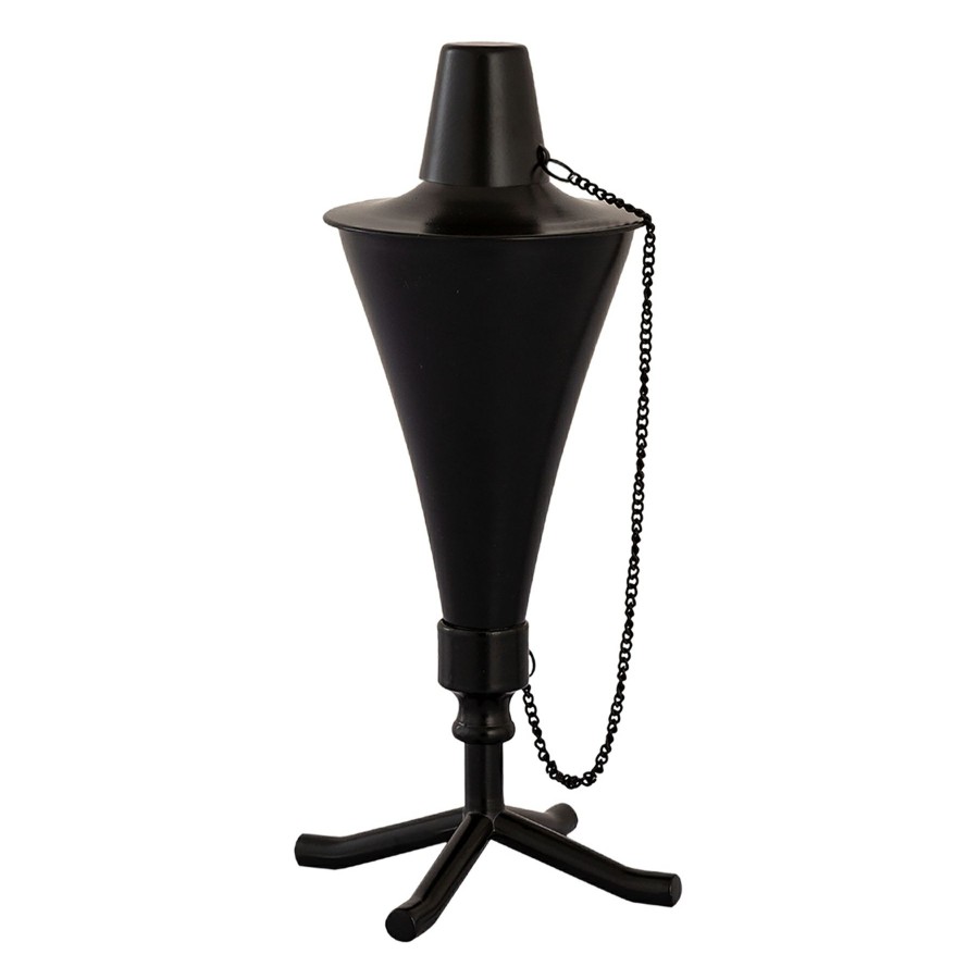 D Cor & Pillows * | Black Metal Conical Tabletop Torch Exceptional Design