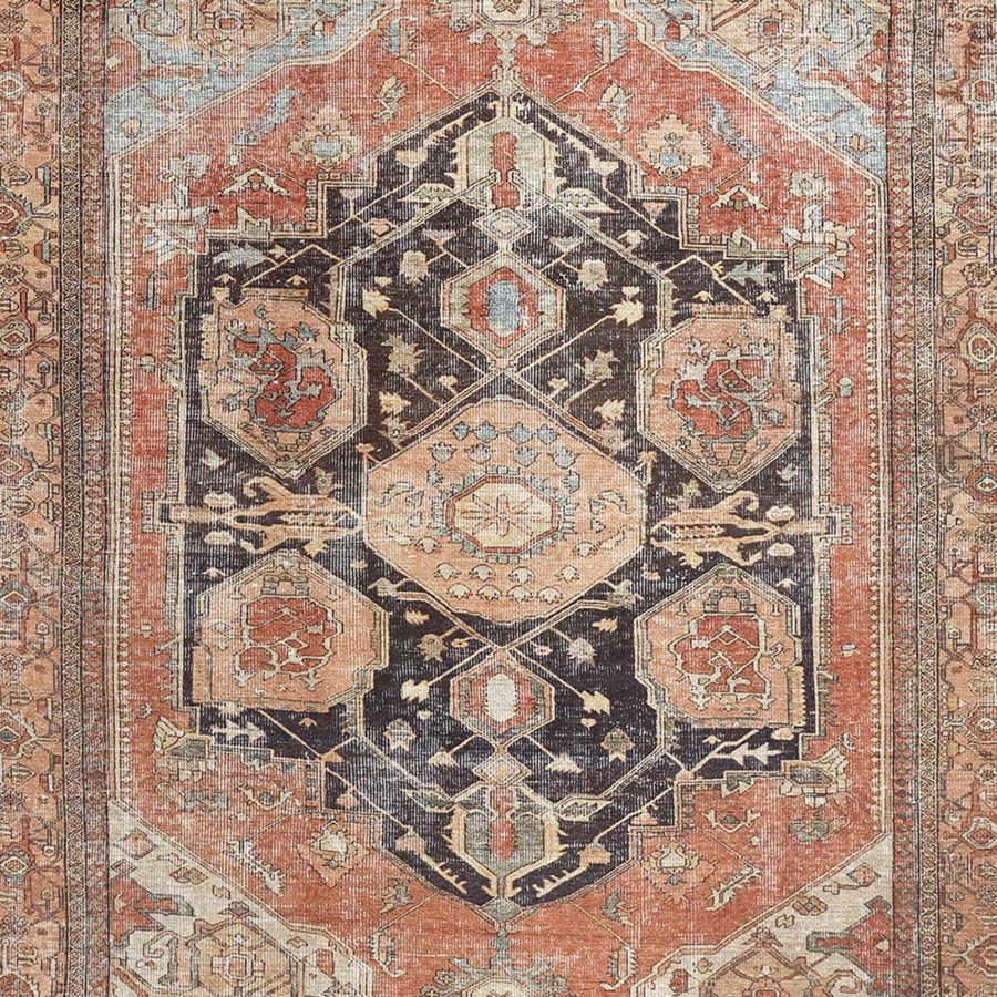 Rugs & Curtains * | (B753) Riley Brown Multi-Colored Medallion Area Rug, 5 7 Reliable Quality