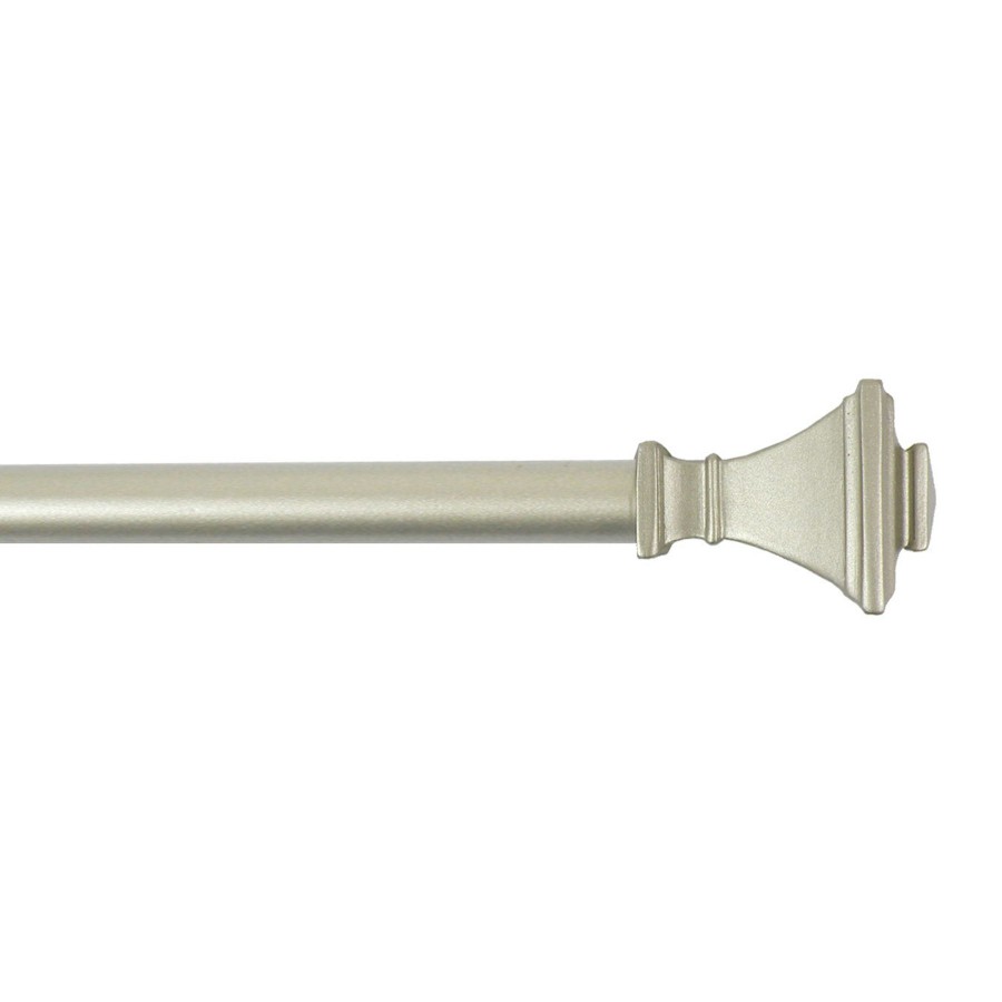 Rugs & Curtains * | Square 18 -36 Adjustable 1/2 Diameter Curtain Rod, Nickel Finish At Low Price