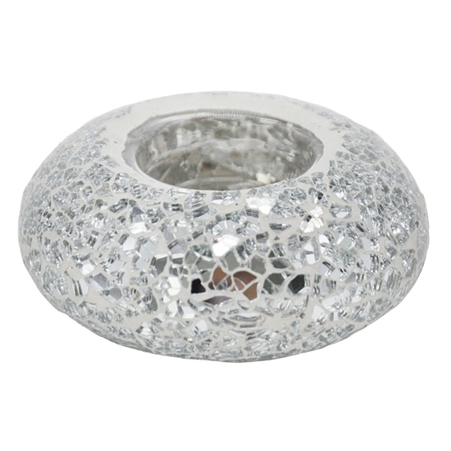 D Cor & Pillows * | Mosaic Mirror Triangle Votive Candle Holder, 5 At Discount Prices