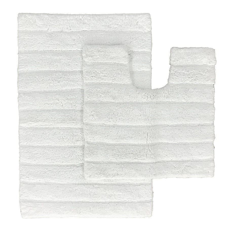 Rugs & Curtains * | 2-Piece White Bath Rug Set, 20 32 Shop