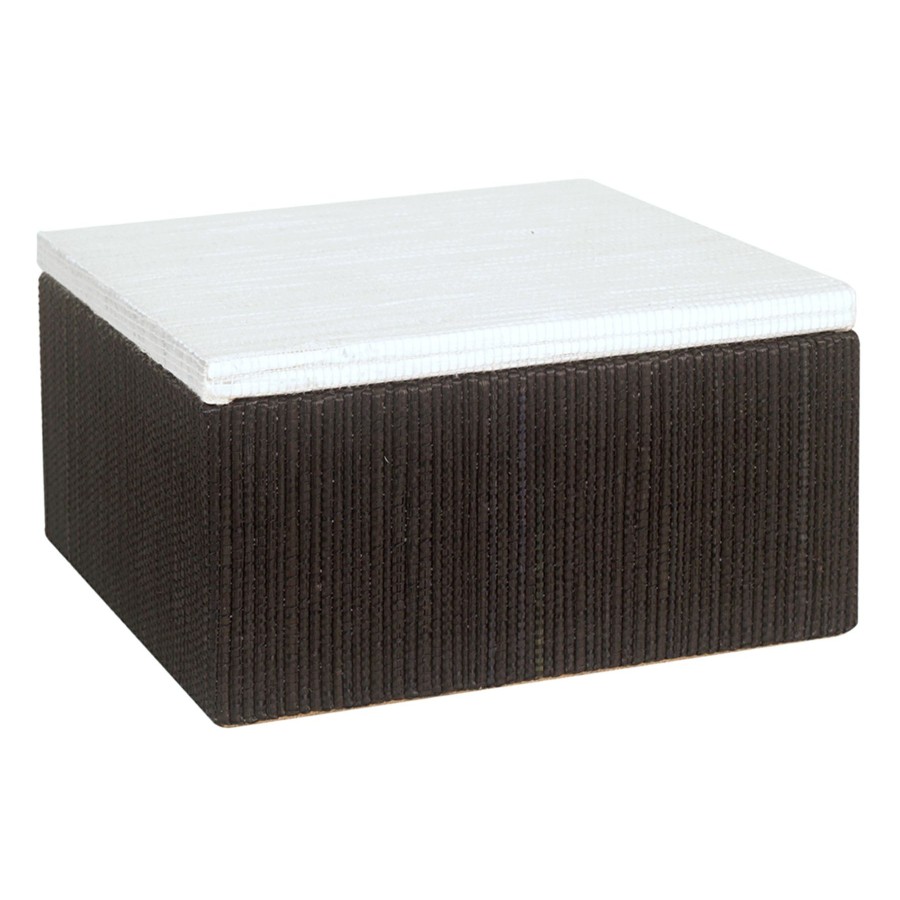 D Cor & Pillows * | Black & White Seagrass Decorative Box, 7 Shop