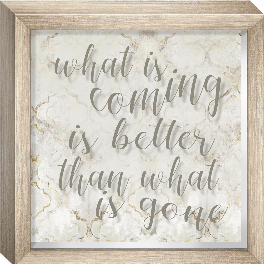 D Cor & Pillows * | What Is Coming Sentiment Shadowbox Table Sign, 20 10 At Discount Prices