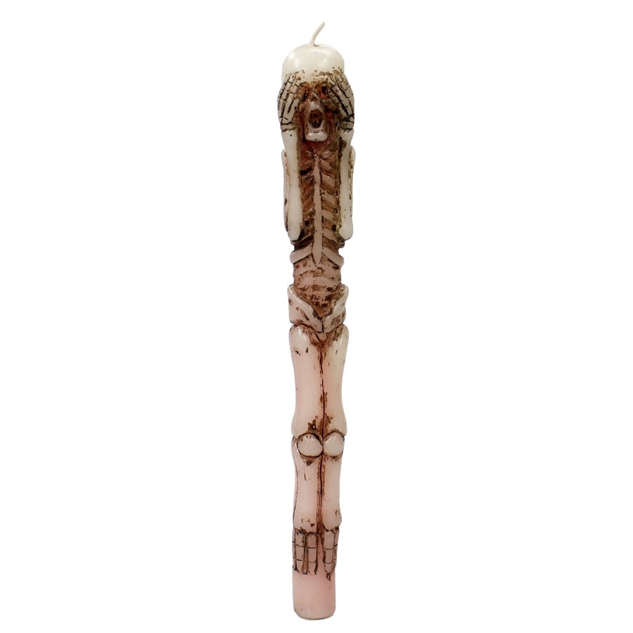 D Cor & Pillows * | Bleeding Skeleton Halloween Candle, 10 Discount Store