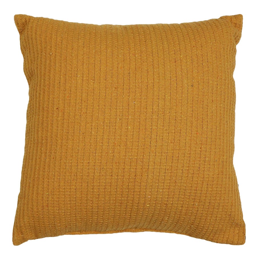 D Cor & Pillows * | Benton Jacquard Ochre Throw Pillow, 17 Fire Sale