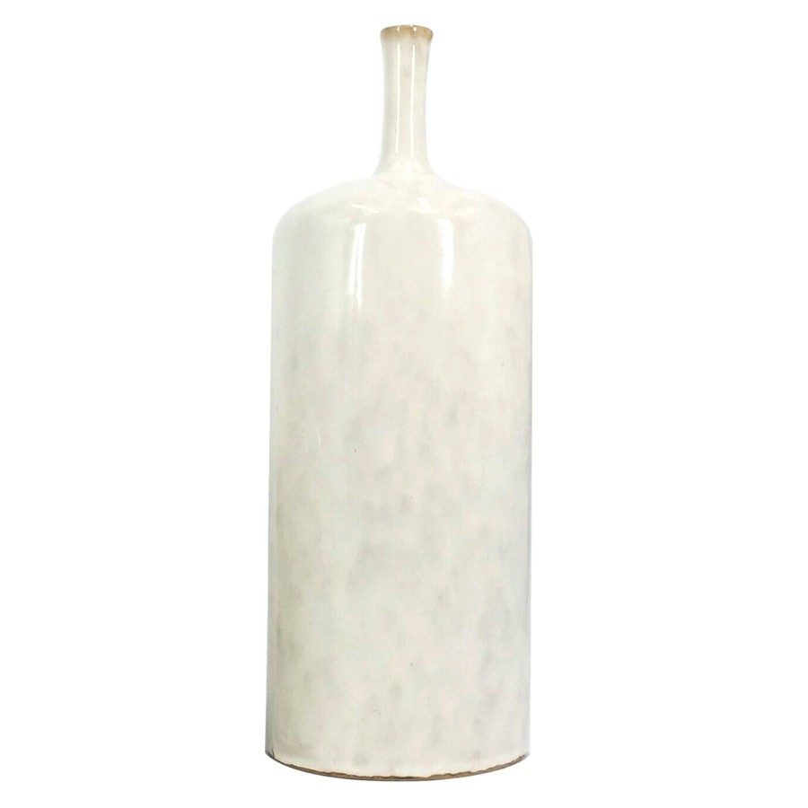 D Cor & Pillows * | Emily Blue Ceramic Bottle Vase, 14 Fire Sale