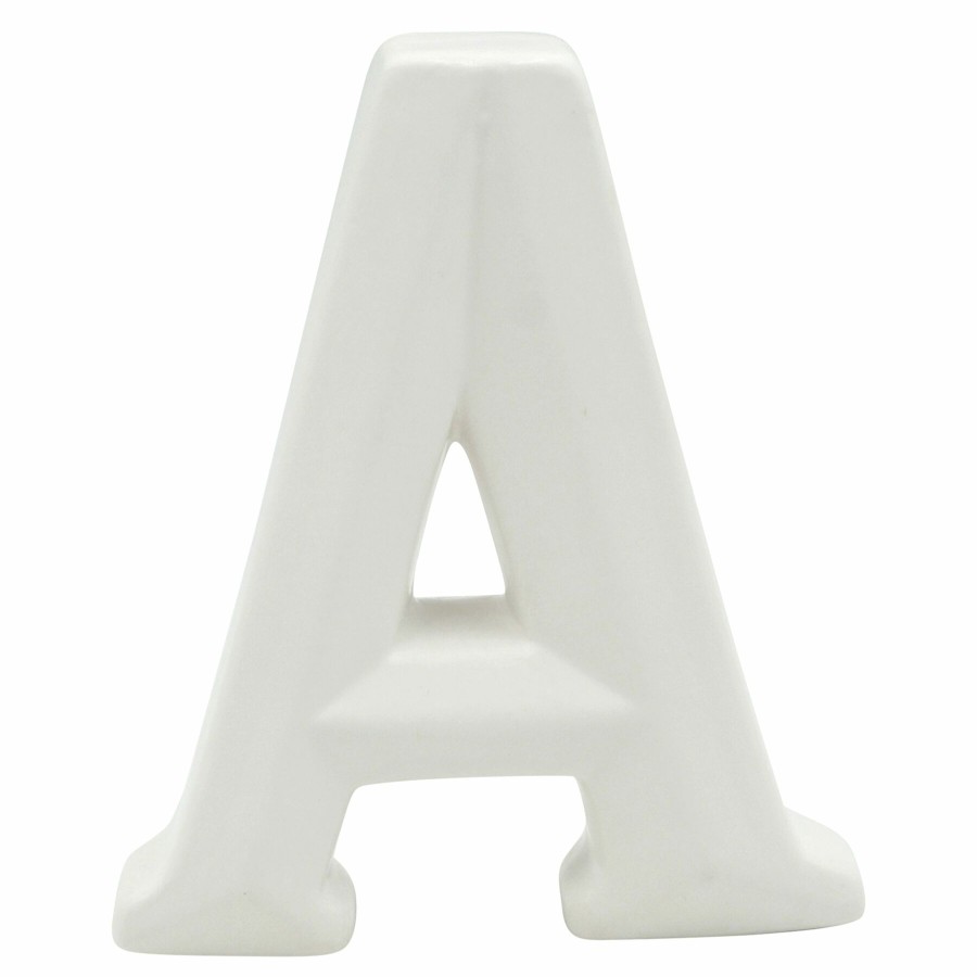 D Cor & Pillows * | 6In White Ceramic A Outlet