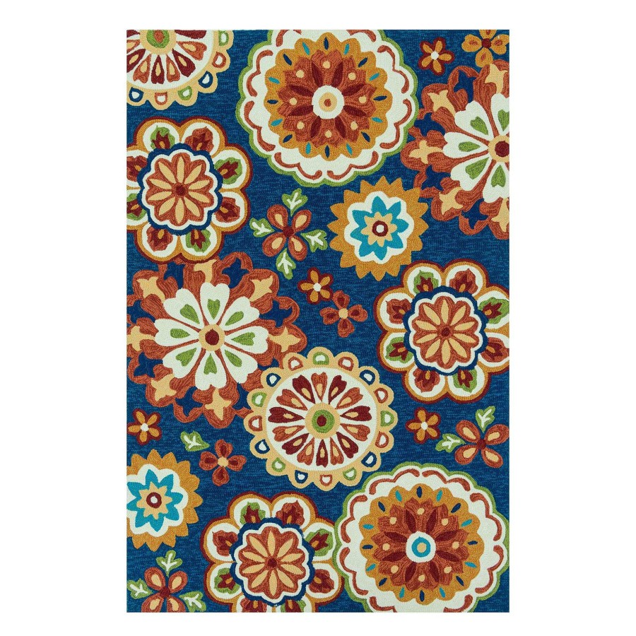 Rugs & Curtains * | (E138) Santa Monica Multicolored Medallion Indoor & Outdoor Area Rug, 5 7 Discount Store