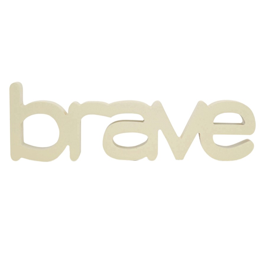 D Cor & Pillows * | Brave Cutout Table Sign, 10 3 Classical Style