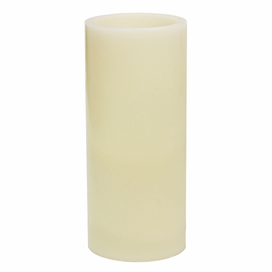 D Cor & Pillows * | 4X8 Led Flameless Pillar Candle Ivory Reliable Quality