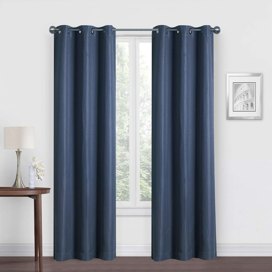 Rugs & Curtains * | Morisson Navy Blackout Grommet Curtain Panel, 63 Hot Sale