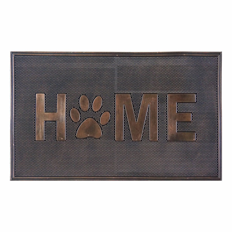 Rugs & Curtains * | Paw Home Bronze Rubber Doormat, 18 30 Reduction In Price