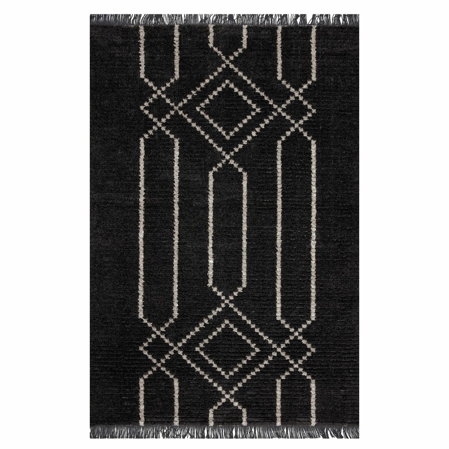 Rugs & Curtains * | (C164) Elizabeth Dark Grey & Ivory Area Rug, 5 8 Latest Fashion