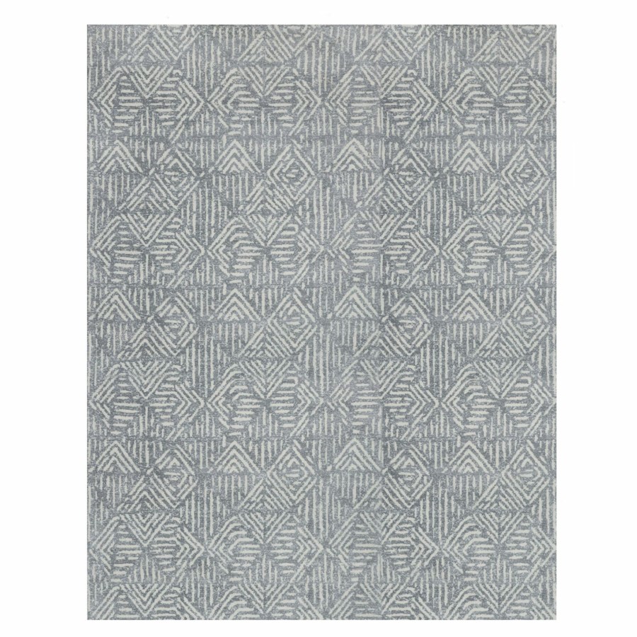 Rugs & Curtains * | (A470) Mercer Grey Diamond Design Area Rug, 8 10 Discount