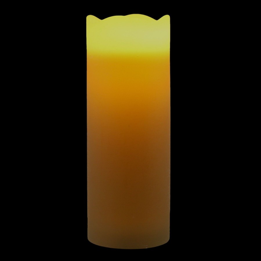 D Cor & Pillows * | 3X8 Led Wax Candle With 6 Hour Timer Brown Shop