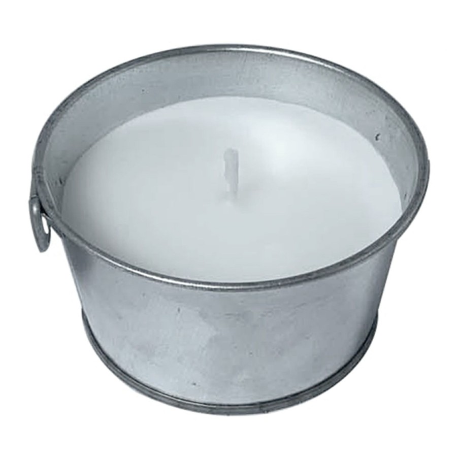 D Cor & Pillows * | 3-Pack Galvanized Metal Citronella Bucket Candles, 3.5Oz Lower Prices