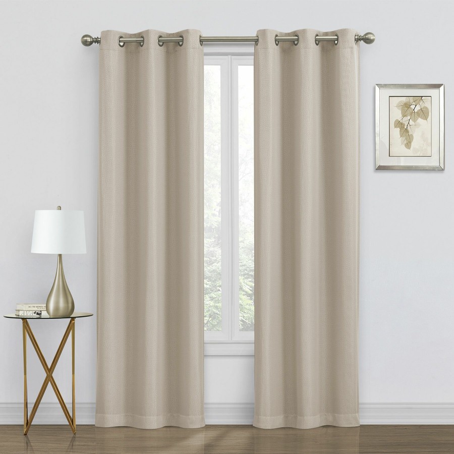 Rugs & Curtains * | 2-Pack Denver Beige Blackout Grommet Curtain Panels, 95 Outlet