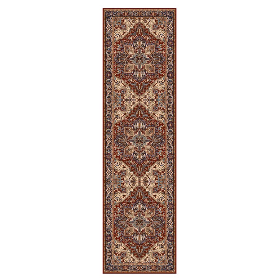 Rugs & Curtains * | (D531) Empress Red Medallion Design Runner, 2 7 Outlet