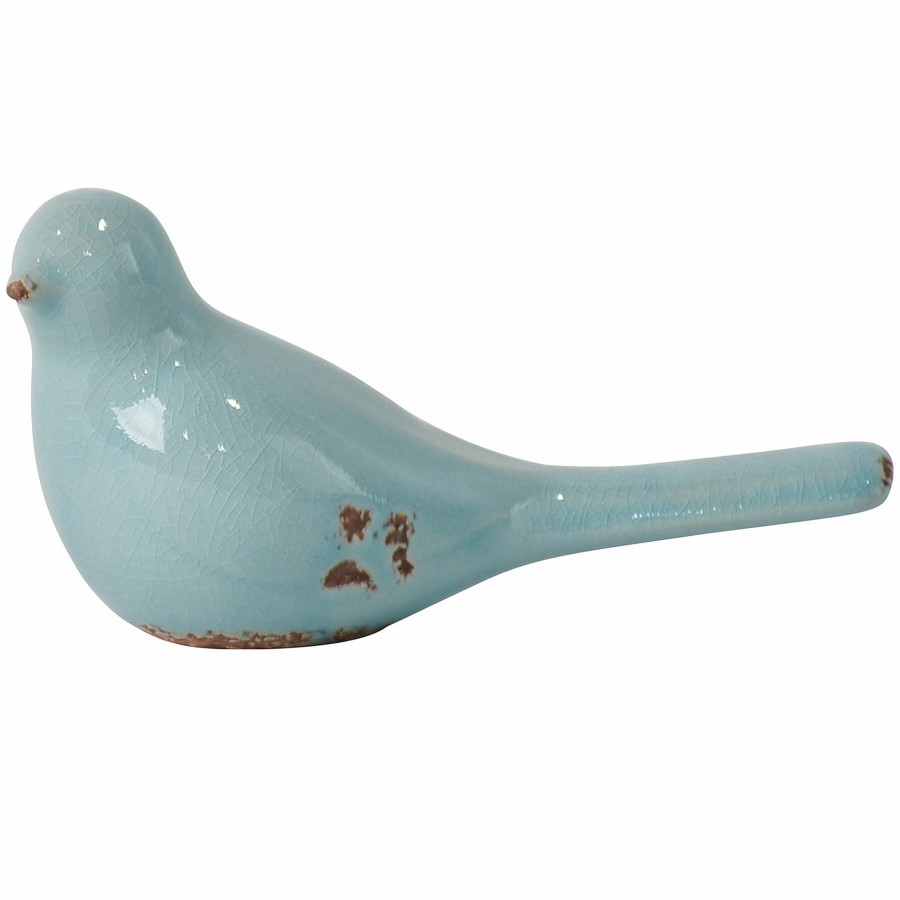 D Cor & Pillows * | Blue Ceramic Dove, 4 Fire Sale