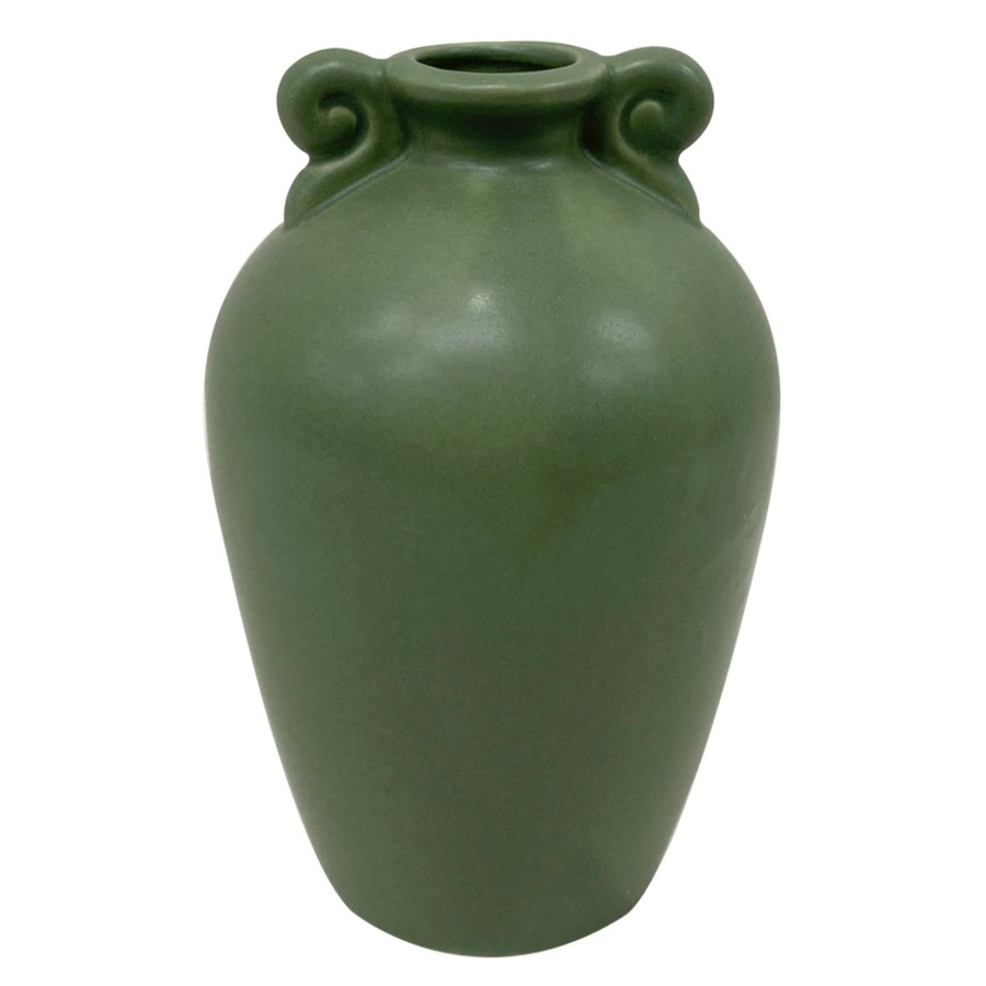 D Cor & Pillows * | Green Ceramic Vase With Handles, 6 Lower Prices