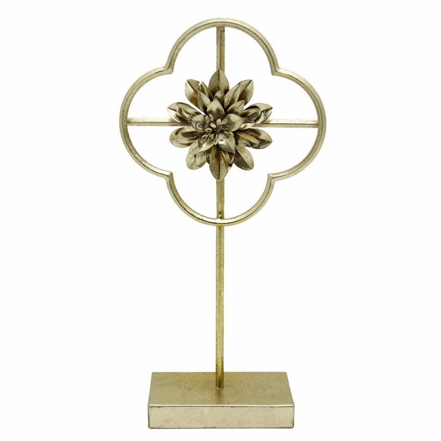 D Cor & Pillows * | Grace Mitchell Gold Metal Quatrefoil Stand, 16 Outlet