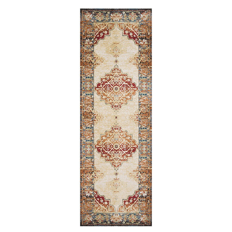 Rugs & Curtains * | (D474) Alisa Medallion Ivory Sunset Runner, 2 7 Discount