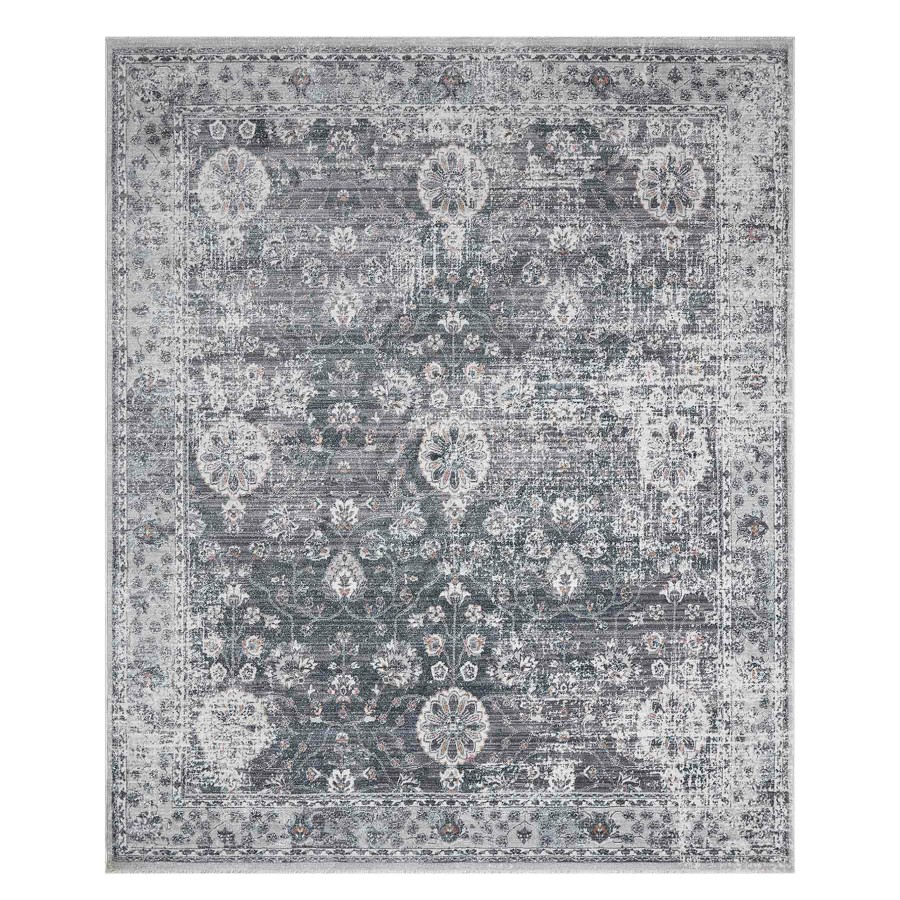 Rugs & Curtains * | B807 Cypress Grey Medallion Area Rug 7X10 Latest Fashion