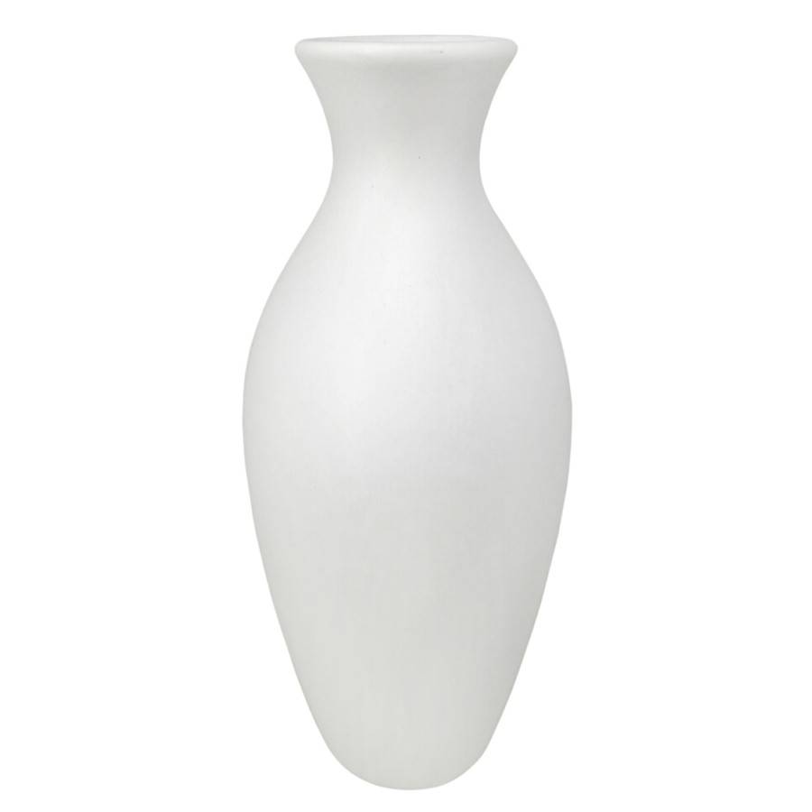 D Cor & Pillows * | White Ceramic Vase, 11 Quality Guarantee