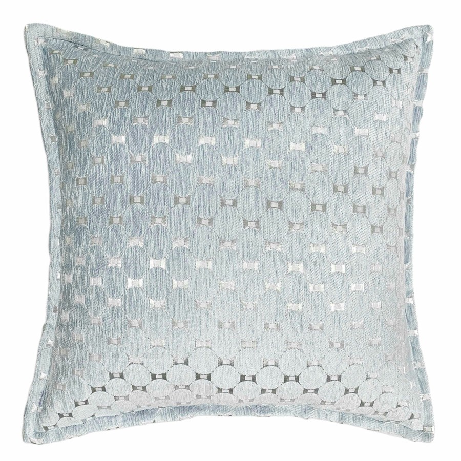 D Cor & Pillows * | Baby Blue Marquee Metallic Feather Throw Pillow, 20 Discounts