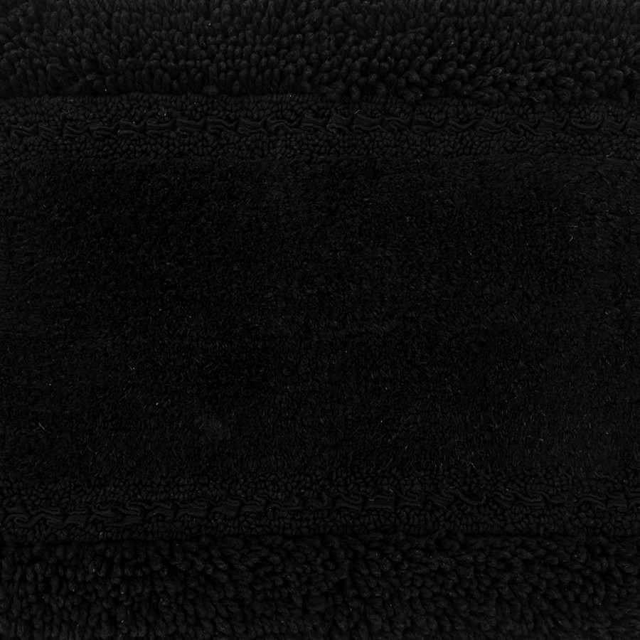 Rugs & Curtains * | Tufted Hotel Border Bath Rug 17X24 Black Lower Prices