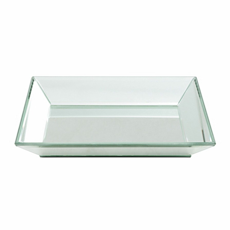 D Cor & Pillows * | Glass Mirror Tray, 12 9 Premium Product