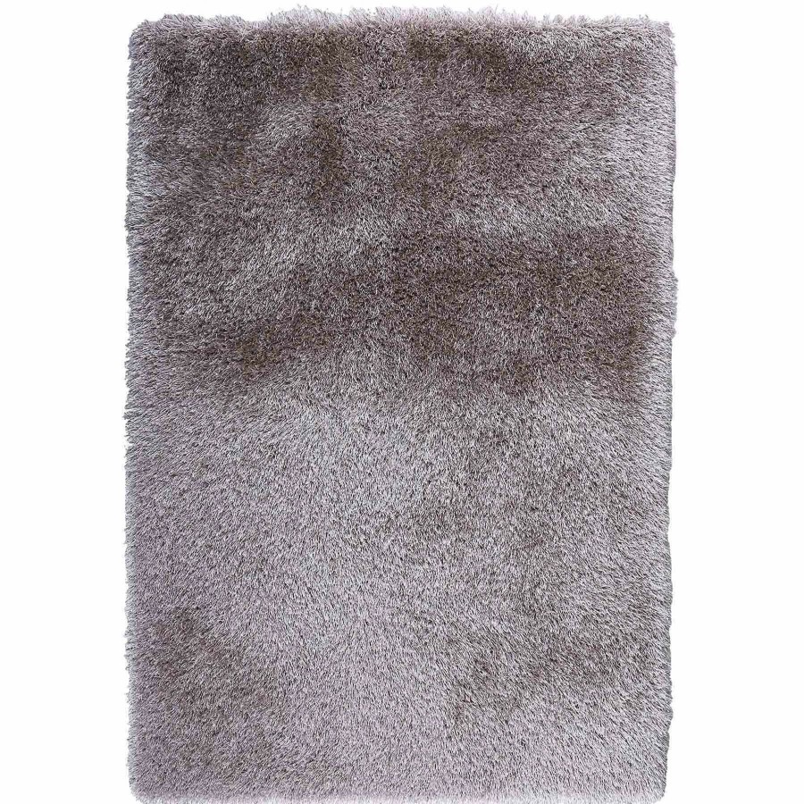 Rugs & Curtains * | (C101) Mixed Silver, Grey & Beige Long Pile Shag, 7 10 At Low Price